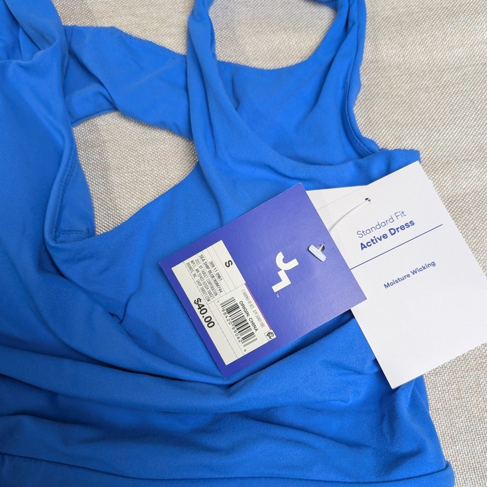 JoyLab Bright Blue Sleeveless Fit-and-Flare Dress - Picture 2 of 4
